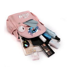 Carregar imagem no visualizador da galeria, Disney-Mochila Lilo e Stitch para meninas e meninos, mochilas escolares casuais