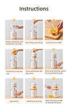 Carregar imagem no visualizador da galeria, Electric Juicer Multifunctional Orange Lemon Blender USB Rechargeable Wireless Portable Mini Fruit Squeezer Pressure Juicers