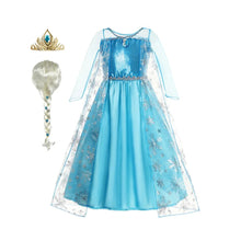 Carregar imagem no visualizador da galeria, Menina neve rainha elsa crianças trajes