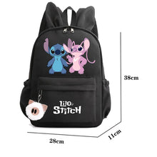 Carregar imagem no visualizador da galeria, Disney-Mochila Lilo e Stitch para meninas e meninos, mochilas escolares casuais
