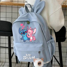 Carregar imagem no visualizador da galeria, Disney-Mochila Lilo e Stitch para meninas e meninos, mochilas escolares casuais
