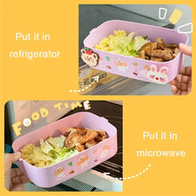Carregar imagem no visualizador da galeria, Kawaii Portable Lunch Box For Girls School Kids Plastic Picnic Bento Box Microwave Food Box With Compartments Storage Containers
